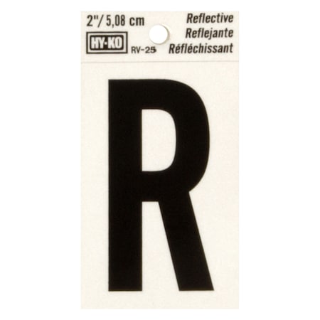Hy-Ko 2In Reflective Letter R, 10PK B00429